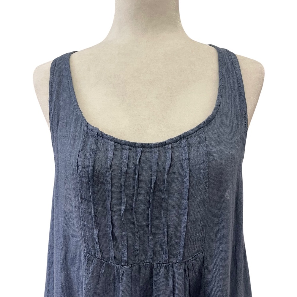 Tempo Paris 100% Linen Italy Tiered Dress Size Small - Picture 6 of 8